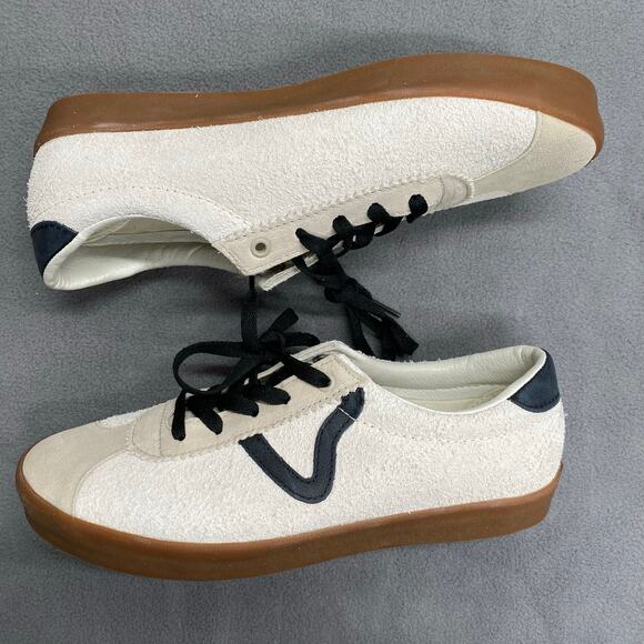 Vans Sport Low Lace Up Skate Shoe Mens 9.5 Womens 11 Marshmallow Navy‎ Blue main image 3